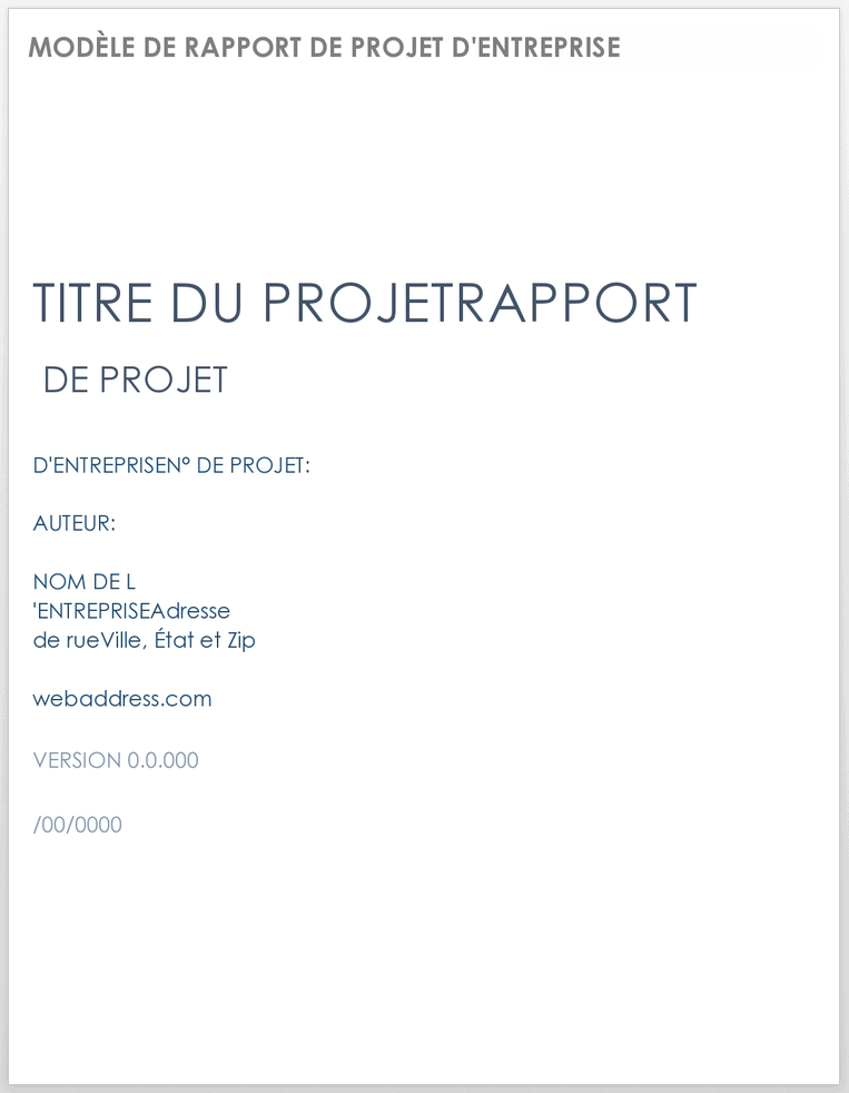 Rapport de projet d'entreprise