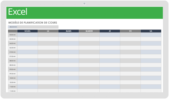 Horaire de cours