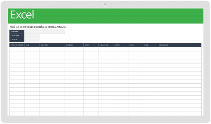  Modèle de suivi des problèmes informatiques