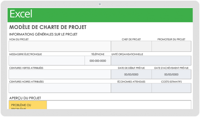 Modèle de charte de projet