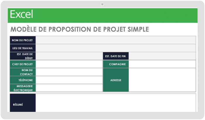  Modèle de proposition de projet simple